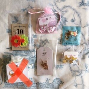 Jewelry Lot #2 Sweet Cute Kawaii Theme Earring Necklace Bundle 5pcs Mostly NWT